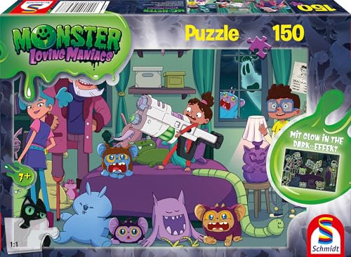 Schmidt Spiele 56477 Monster Loving Maniacs, BO als Monsterjäger, 150 Teile Kinderpuzzle