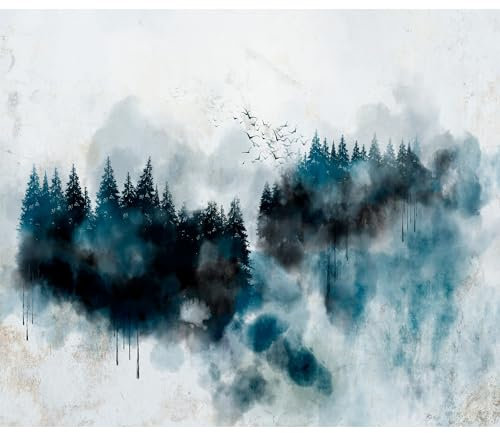 decomonkey Fototapete Abstrakt 300x210 cm XXL Design Tapete Fototapeten Tapeten Wandtapete moderne Wand Schlafzimmer Wohnzimmer Geometrisch Landschaft