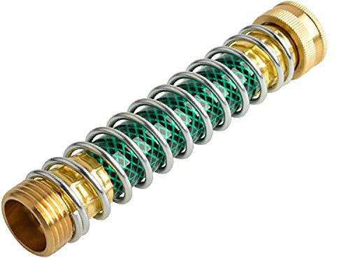ANCLLO Gartenschlauch-Verlängerungsadapter, 1,9 cm (3/4 Zoll), flexibler Schlauch-Knickschutz mit Spiralfeder, Wasserschlauch-Verlängerung, verhindert Schlauchknickverbinder