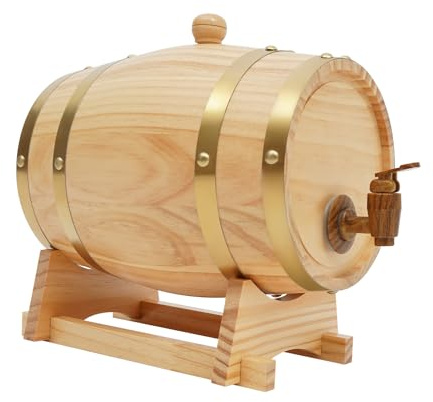 Weinfass Holzfass Schnaps Fass Wein Fass 3L Weinlagerfass mit Wasserhahn für Zuhause, Bar, Party und Bankett