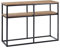 SoBuy Table Console Table d’Entrée Bout de Canapé Table d'Appoint Buffet avec 2 étagères de Rangement – L107 x P36 x H77 cm, Cadre en Acier, Style Industriel, FSB42-Q