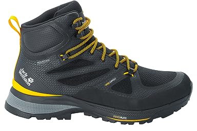 Jack Wolfskin Herren Force Striker Texapore Mid M, Black / Burly Yellow Xt, 46 EU