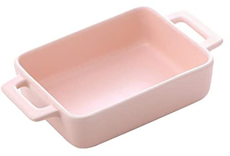 QINGGANGLING999 Teglie da Forno Pratica teglia da Forno da Forno a Forno teglia teglia for Torta Vassoio Multiuso Pane Piatto Cotto Formaggio di Riso takeware Rettangolare Teglie (Color : Pink)