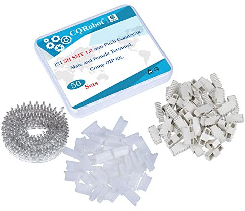 CQRobot JST SH SMD 1,0 mm Tonhöhe 8-Polige Elektronischer Steckverbinder IC Männlich Stecker, Weiblich Buchsengehäuse und T-Crimp-Klemme. 50 Sätze / 500 Teile Kabel-Platine-Adapterkabelbaugruppe.