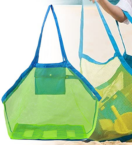 bolsa de malla de juguete de arena grande, bolsa de juguete de arena, bolsa de playa, bolsa de almacenamiento para juguetes de playa, bolsa de limpieza para vacaciones en la playa al aire libre