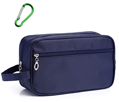 1 Trousse de Toilette pour Homme et 1 Mousqueton, Grande capacité de Voyage, séparation sèche et Humide, Sac de Rangement Portable Peut accrocher des Trousses de Maquillage légères