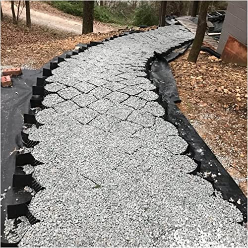 Stabilisateur Gravier Stabilisateur de Grille de Gravier for Allée/allée, Grille de Sol de Géogrille de Pentes for Le Remplissage de Roches D'herbe de Chemin de Jardin, 2 M/4 M/6 M/8 M/10 Cm de Long (