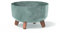 Fioriera grande rotonda dall'aspetto moderno vaso per piante per interni ed esterni giardino con gambe in legno (cemento)