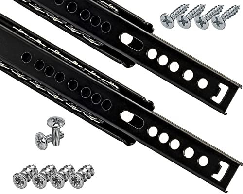 Stahlia Schubladenschienen 27mm x 310 mm SCHWARZ (1 Paar) Teilauszug Schubladenauszug Kugelauszug Rollenauszug Schienen Schienensystem Auszugsschienen Kugelführung