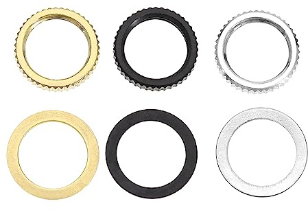 VGOL 3 Set Electric Guitar Switch Gear Nut & Spacers Replacement Compatible with Epiphone Compatible with Gibson Guitar Toggle Switch Nut Metal