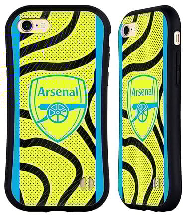Head Case Designs Officially Licensed Arsenal FC Away 2023/24 Crest Kit Hybrid Case Compatible With Apple iPhone 7/8 / SE 2020 & 2022
