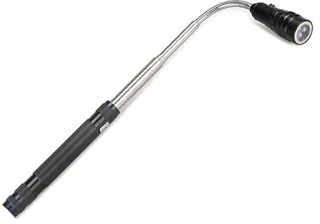 OSALADI 3- Teleskop Zoomable Flex Taschenlampe Magnet Schwarz 55cm Ausziehbare Lampe