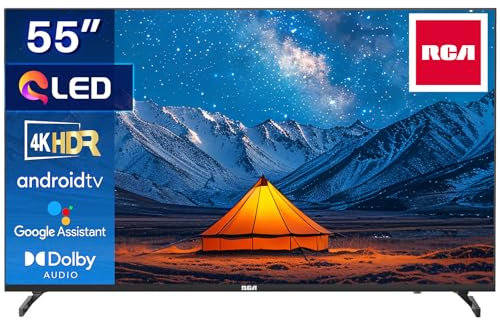 RCA Smart TV 55 Pulgadas (139 cm) QLED 4K UHD HDR Android TV, WiFi, Bluetooth