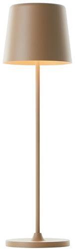 Brilliant Lampe Kaami LED Außentischleuchte 37cm cappuccino matt Metall/Bambus gold 2 W LED integriert