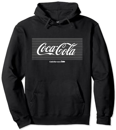 Logo Coca Cola Rayures Blanches Sweat à Capuche
