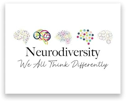 Yocheng Neurodiversität Wir alle denken anders Zitat Druck Leinwand Malerei Gehirn Poster Therapeuten Büro Wand Dekoration Bilder 50x70cm ohne Rahmen