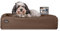SABRO KUDDE Orthopädisches Hundebett – Martin Rütter – Hochwertiges Kunstleder – Waschbar & Wasserabweisend – Ergonomisch – Premium Haustierzubehör für Kleine Hunde S in Braun