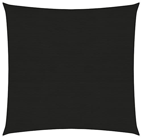 Prato & Giardino, Soggiorno all'aperto, Ombrelloni e ombrelloni da esterni Tenda parasole Vela 160 g/m² Nero 3x3 m HDPE