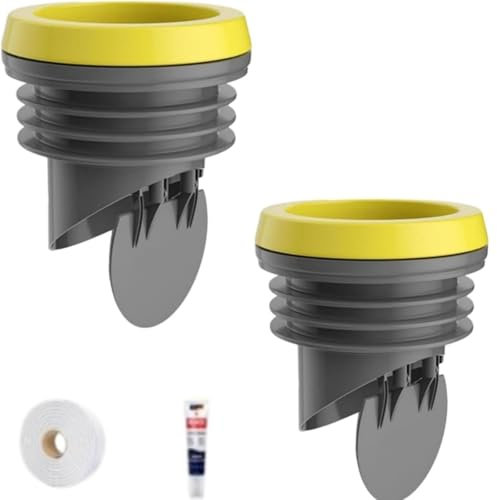 2 Piezas Kit de reparación de Brida de Inodoro, Anillo de Sellado de Brida de Inodoro, válvula de retención, Anillo de Goma, Accesorios de Inodoro a Prueba de Fugas, diseñado para una instalación