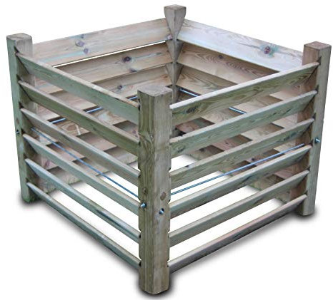 Large 650L Wooden Compost Bin with Durable Construction 100cm x 100cm x 80cm