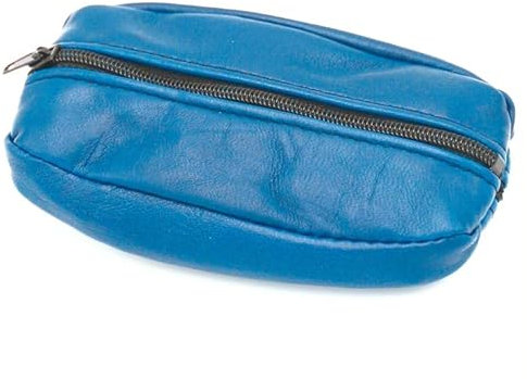 Van Der Rich ® - Porte Monnaie Zip de Deux côtés avec Porte-clés Cuir Agneau - Femme - Homme (Turquoise 3)