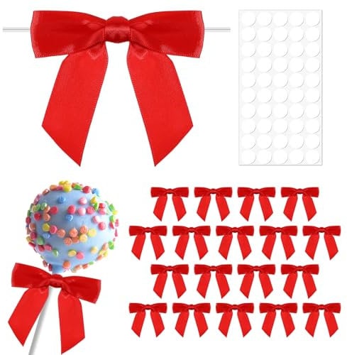 20 Stück Rot Fertige Schleifen, Geschenkschleifen Schleifen, Weihnachtsbaum Rot Geschenk Schleifen, Schleife Geschenk Mit Draht für Geschenkverpackung für Hochzeiten Geschenkverpackungen