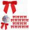 20 Stück Rot Fertige Schleifen, Geschenkschleifen Schleifen, Weihnachtsbaum Rot Geschenk Schleifen, Schleife Geschenk Mit Draht für Geschenkverpackung für Hochzeiten Geschenkverpackungen