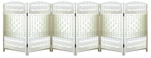 Raumteiler, 80 cm Hoch, Freistehende Wandtrennwand, 4/5/6 Panel, Faltbarer Sichtschutz, Temporäre Wand for Heimbüro, Studio(Color 1,6 Slices)