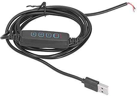 LED 2m Lichtschalter Kabel, PVC Dimmbare Universal USB Lamp -Netzkabelkabel mit Schalter für 5 -V -Lampen im Freien nach Hause