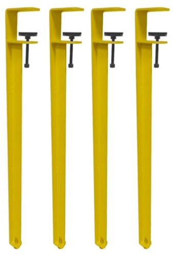 QIANMEI Tischbeine for Klemmen Ohne Bohren, Verstellbare Metallmöbelbeine, F-förmige Esstischbeine, DIY-Eisenfüße for DIY-Couchtische Und Konsolen(Yellow,40cm(15.7in))