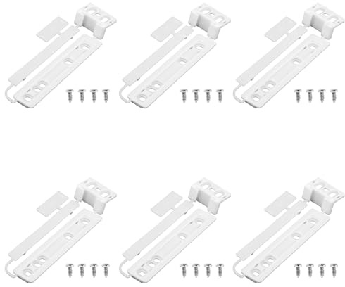 6pcs Universal Integrated Fridge Door Slider Kit for Samsung LG AEG | Fridge Door Slider with Brackets & Clips, Refrigerator Repair Kit for Samsung LG AEG, Durable ABS Material, Easy to Install
