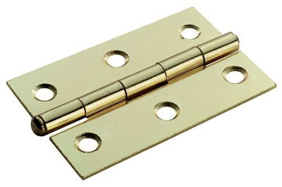 Carlisle Brass 183876EB Steel Narrow Pattern Butt Hinge, Electro Brassed, 76 mm x 50 mm