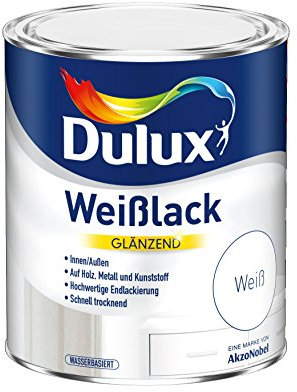 Dulux Lack glänzend wasserbasiert 0,375 L, weiß