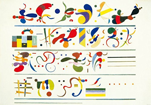 1art1 Wassily Kandinsky Reihenfolge, 1935, 3-Teilig Selbstklebende Fototapete Poster-Tapete 360x250 cm