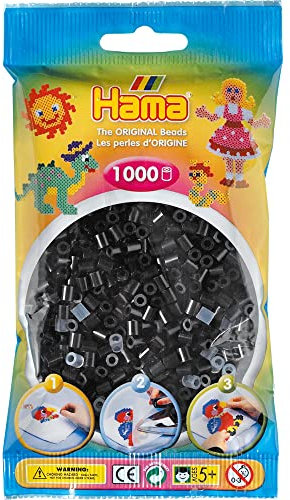 Bulk Buy: Hama Beads Black 1000 Midi Beads (3 unidades)