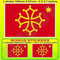 OKZITANIEN Gebiet Okzitanisch Flagge Okzitanien Frankreich 100mm Auto & Motorrad Aufkleber, Vinyl Sticker x1+2 BONUS