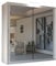 Mirror Sliding 2 or 3 Door Wardrobe with LED Light 90cm/120cm/150cm/180cm/203cm/250cm White-Black-Grey-Walnut-Wenge-Oak (White, 180cm)