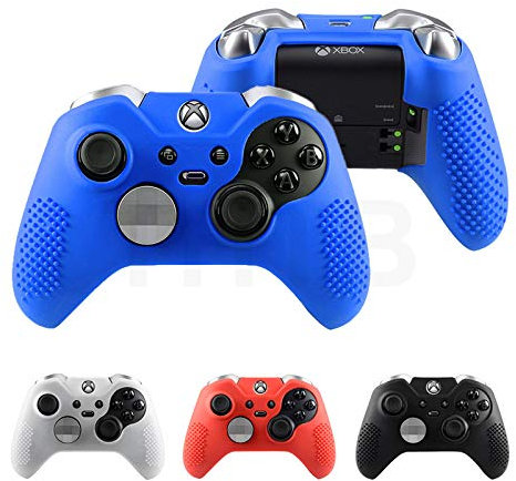 C-FUNN Funda Protectora De Silicona Antideslizante para Xbox One S X 1 Elite Controller Gamepad - Negro