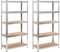 vidaXL 2X Lagerregal mit 5 Ablageflächen Steckregal Werkstattregal Kellerregal Schwerlastregal Ordnerregal Regal Büroregal 90x40x180cm MDF 875kg
