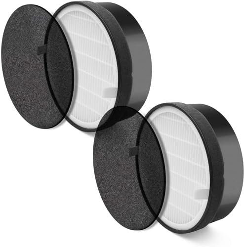 LEVOIT Luftreiniger-Ersatzfilter, LV-H132-RF, 3-in-1 Nylon-Vorfilter, hocheffizienter Aktivkohlefilter, 2 Stück