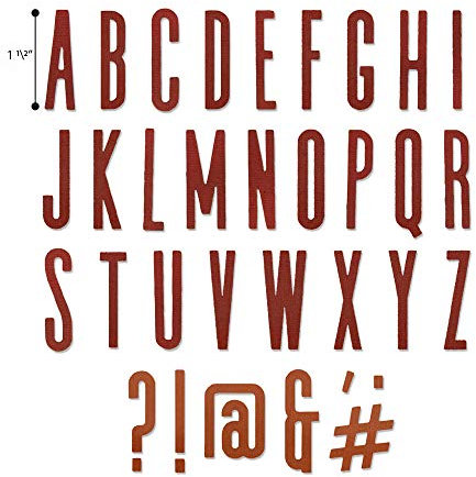 Sizzix Schablone Thinlits Set 65 Stück alphanumerisch Klassisch Tim Holtz, Mehrfarbig, Einheitsgröße