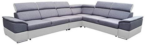 All4All Ecksofa mit Schlaffunktion Estrella - XXL Sofa mit Bettkasten - 334 cm x 264 cm - Schlafsofa - Wohnlandschaft L-Form - Groß - Gewebe - Farbe wählbar - Seite Links 19