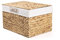 green leaves Water Hyacinth Wicker Trunk Nursery Toy Blanket Storage Chest Basket Box Bedside (Medium)
