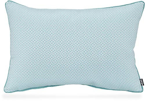 H.O.C.K. Pepe-Helix Outdoor Kissen inkl. Füllung mit Keder wasserabweisend/lichtecht (6-7) für den Garten (60x40cm, Türkis)