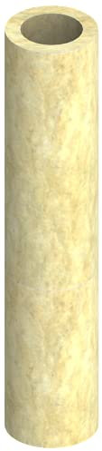 Isolierschale/Dämmschale für einwandige EW Schornsteine, Isolierstärke 25mm, passend für Ø 180mm Rohre; 1000mm Länge, kürzbar