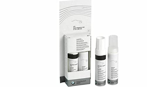 BMW Lackstift-Sets in Wagenfarbe mit Klarlack 2X 12 ml Ausbesserungsstift Schwarz Weiß Grau Silber (Alpinweiss)