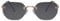 Cheapass Sonnenbrille Trendy Rechteckige Goldene Metallrandlose Sonnenbrille mit Schwarzen Gläsern für Männer und Frauen UV400 geschützt