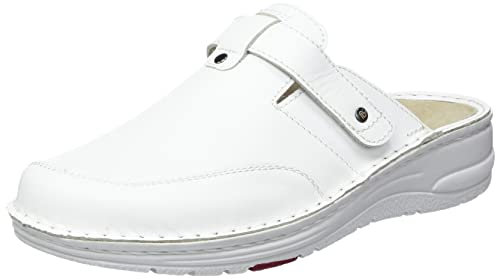 Berkemann Tec-Pro-Mona Berufsschuh für Damen mit Wechselfußbett und verstellbarem Riemen, Arbeitsschuh Küchenschuh Arztschuh Praxisschuh weiß