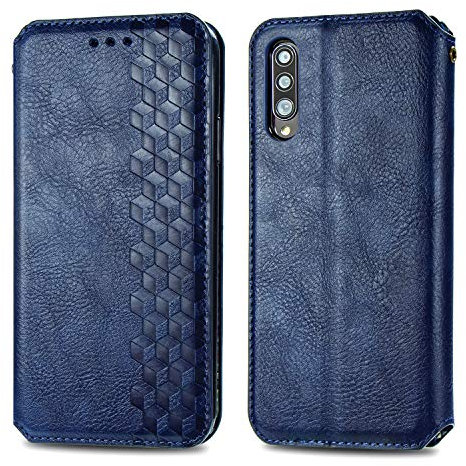 Roar Handyhülle für Samsung Galaxy A50 Hülle Samsung A50 | Premium Book Case Flip Tasche mit Magnet Kartenfach Standfunktion | Blau