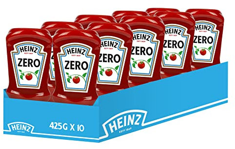 Heinz Salsa Tomato Ketchup Zero - 425 g (10 Pezzi)